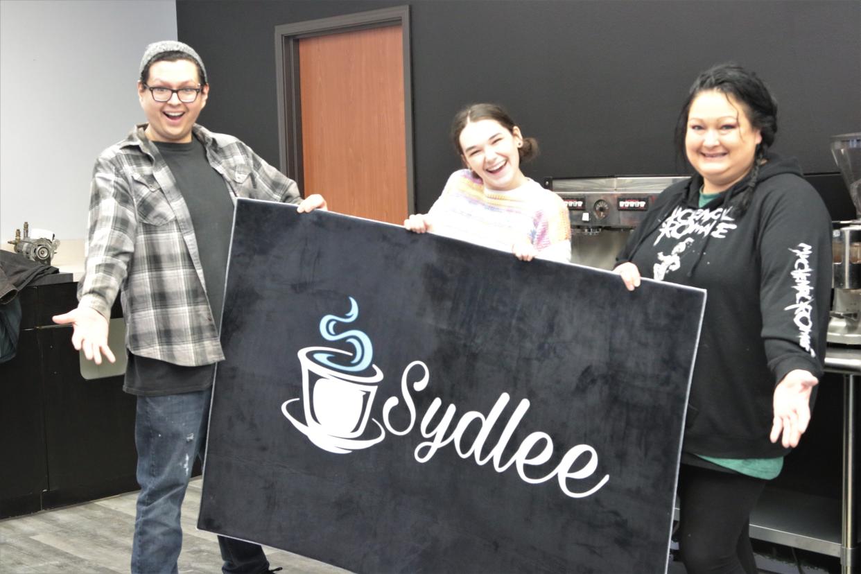 From left, Lee Kirschman, Sydni Rux and Danae Kirschman are getting ready to open a new coffee shop in Aberdeen in early 2023.