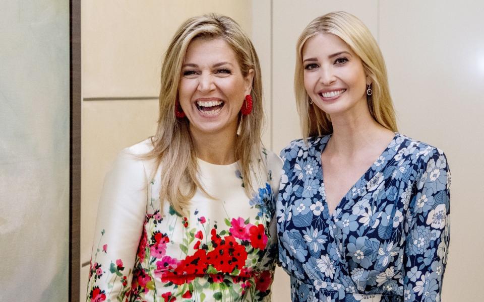 Queen Maxima and Ivanka Trump - Credit: Rex