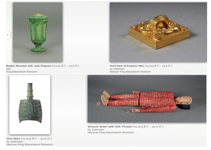 Some artefacts From Nanyue King Mausoleum Museum (Image from: Google) 