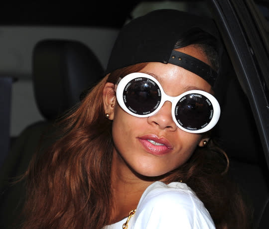 Rihanna wears Jackie O. shades