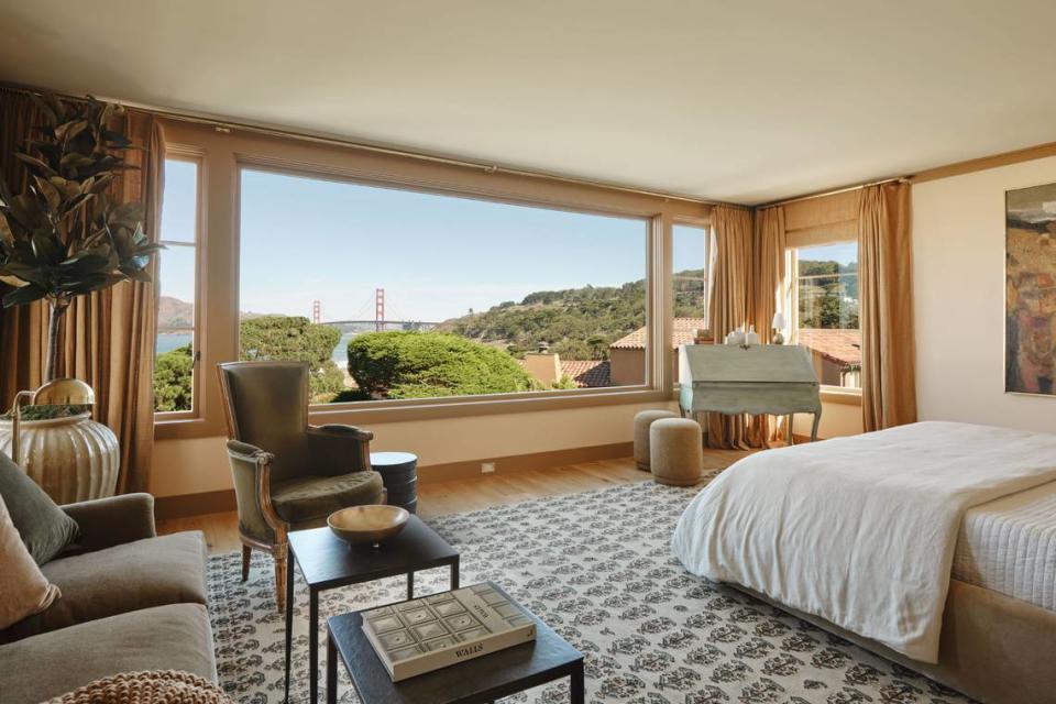 Not a bad view to wake up to in the five-bedroom home at 16 Sea Cliff Avenue, San Francisco, California.