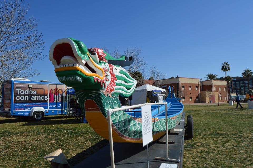 Chinese Dragon Boat on display at the Chinese Culture and Cuisine Festival in Phoenix.