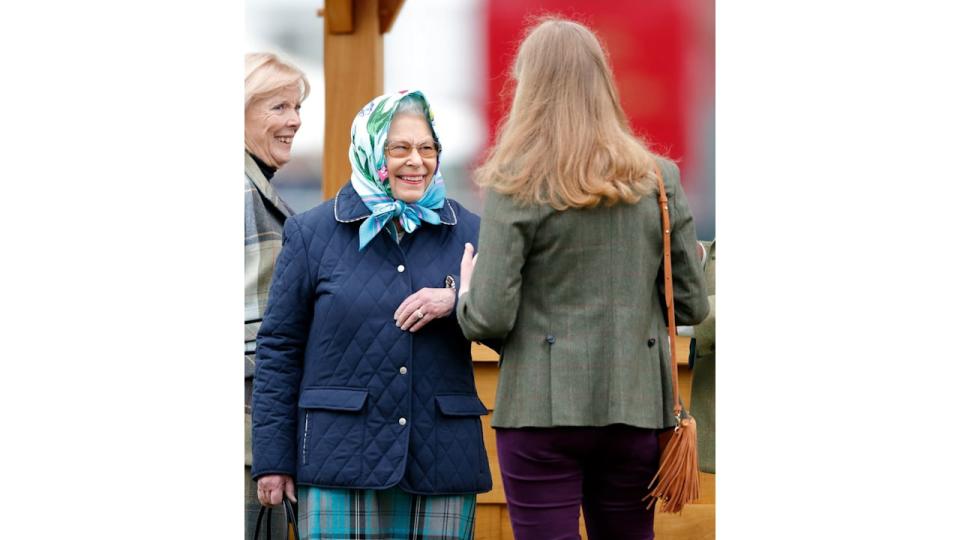 Lady Louise with her grandmother Queen Elizabeth II at the Windsor Horse Show