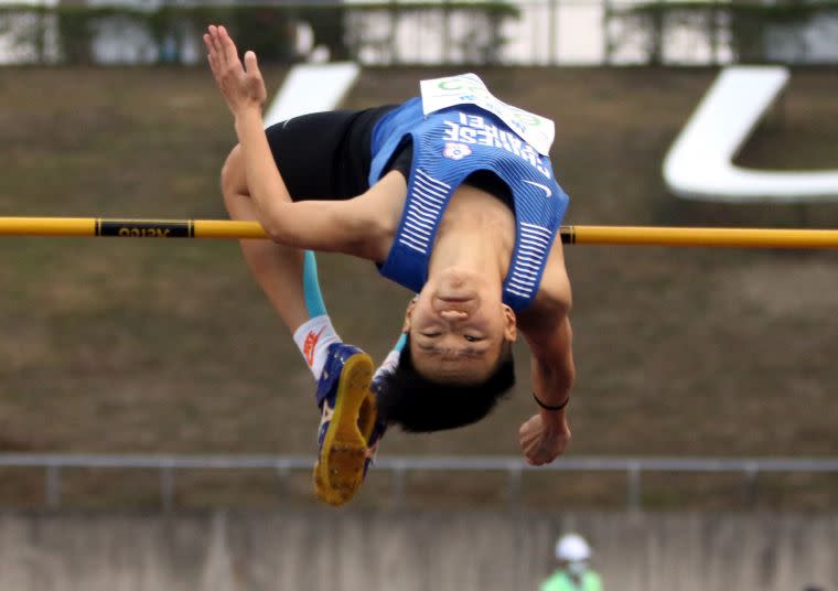 港都盃田徑賽公開女跳高決賽，奧運培訓隊李晴晴1.78破大會。林嘉欣／攝影。