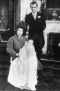 <p>An adorable family portrait of Princess Elizabeth and Prince Philip with their son Prince Charles.</p>