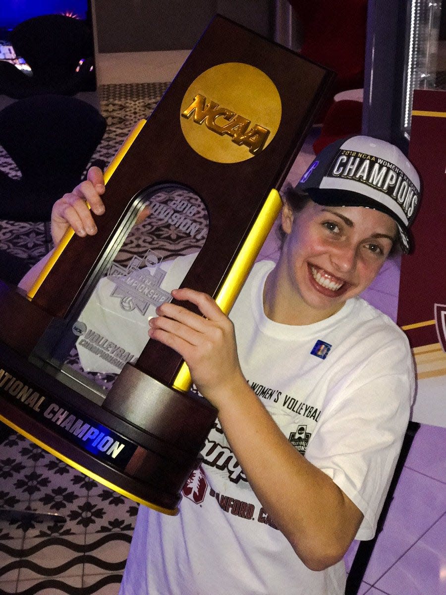 Morgan Hentz won three national championships while at Stanford.