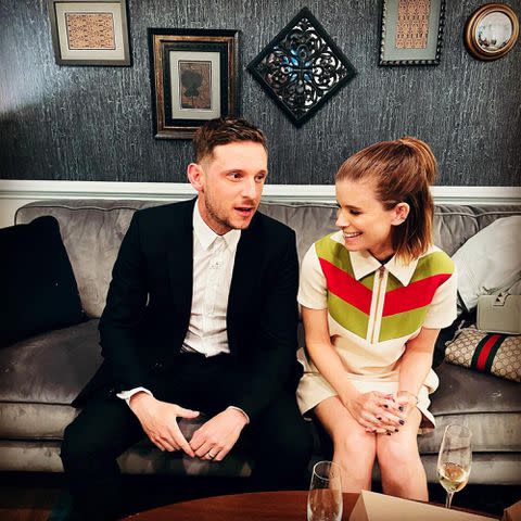 <p>Kate Mara Instagram</p> Kate Mara and Jamie Bell.