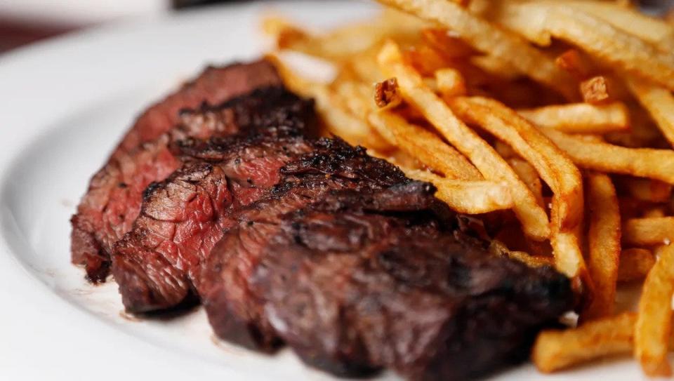 Steak frites at Django.