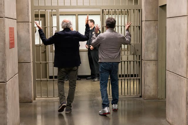 <p>HBO</p> Larry David and Jerry Seinfeld in the 'Curb Your Enthusiasm' season finale
