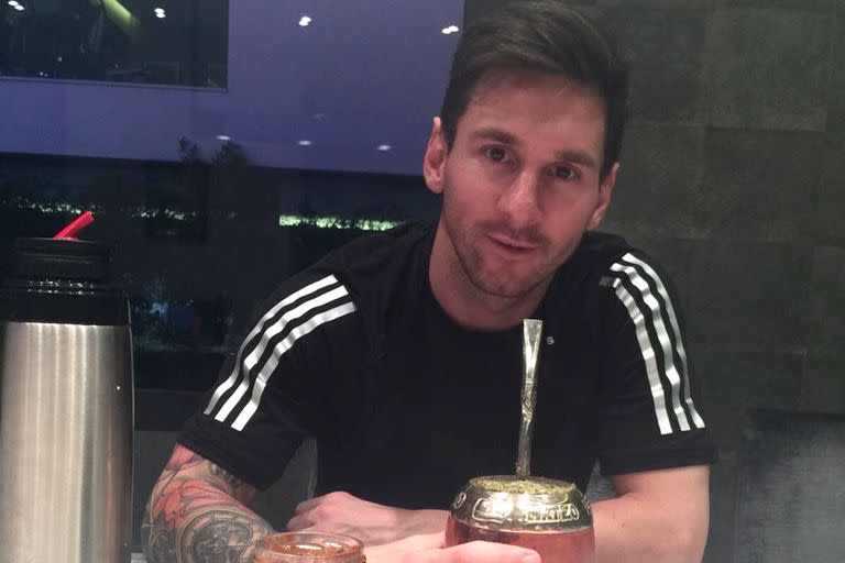 Leo Messi, uno de los jugadores del seleccionado argentino que eligen el mate como infusión