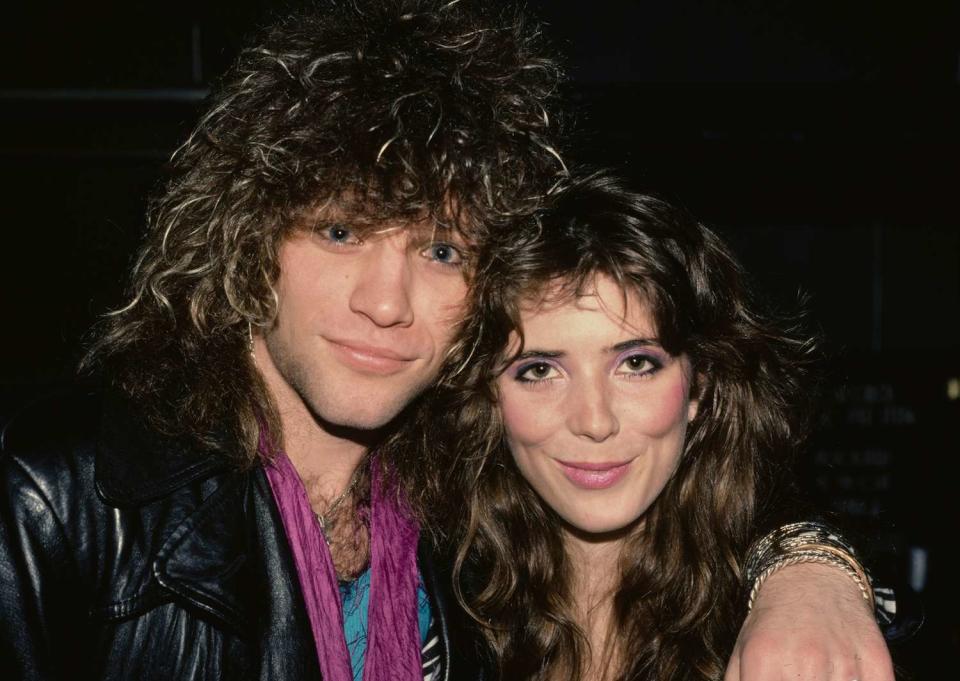 Bon Jovi and his girlfriend, Dorothea Hurley, attend the Rockers '85 awards ceremony, held at the Sheraton Premiere Hotel in Los Angeles, California, March 1985. Rockers '85 is a music conference, expo and awards ceremony held at the Sheraton Premiere Hotel, March 1985