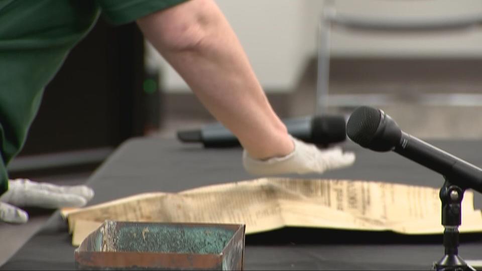 The Greene County Records Center and Archives opens a time capsule from 1915.