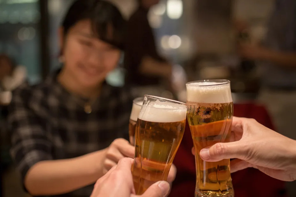 People drinking after work