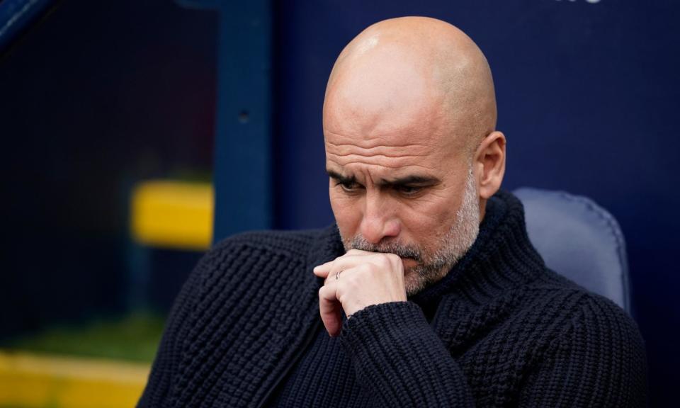 <span>Manchester City's head coach, Pep Guardiola, knows one more Premier League title will not make or break his legacy.</span><span>Photograph: Dave Thompson/AP</span>