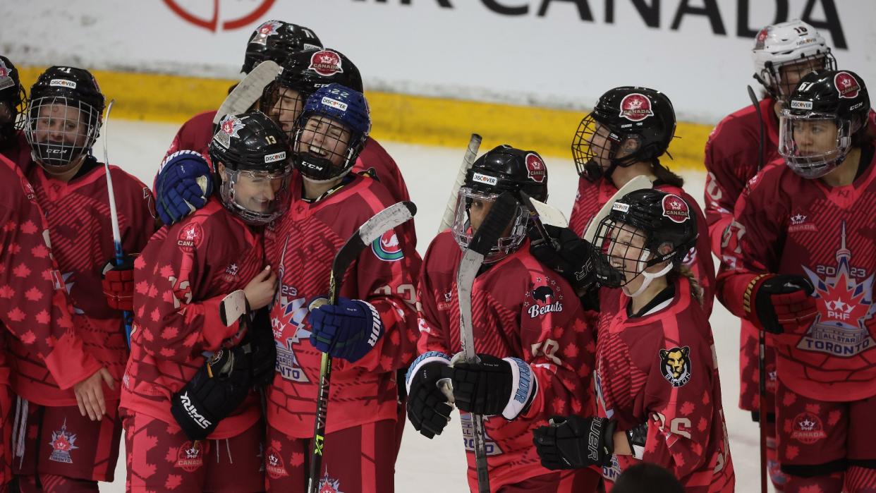 The PHF's All-Star Game in Toronto was a glowing success as the league pioneers the growth of women's professional hockey in North America. (Getty Images)