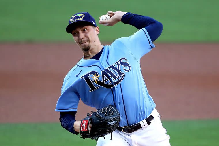 史奈爾(Blake Snell)掛帥主投，壓制力相當不錯，關鍵之戰由他來壓制，真是最佳候選人。法新社