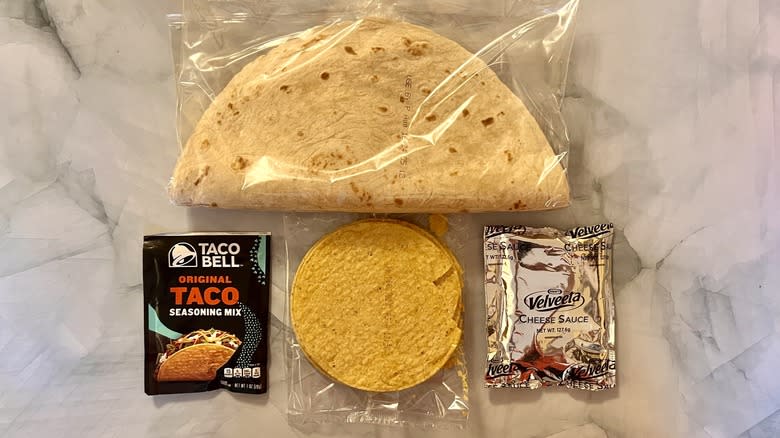 Taco Bell Crunchwrap Supreme Cravings Kit contents