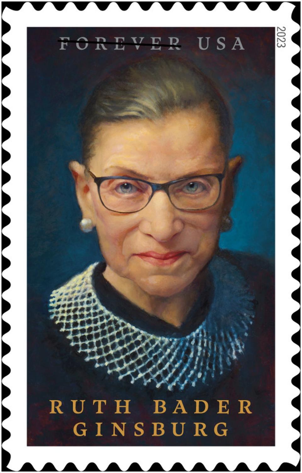 Ruth Bader Ginsburg soll 2023 auf einer Briefmarke gedenkt werden (USPS)