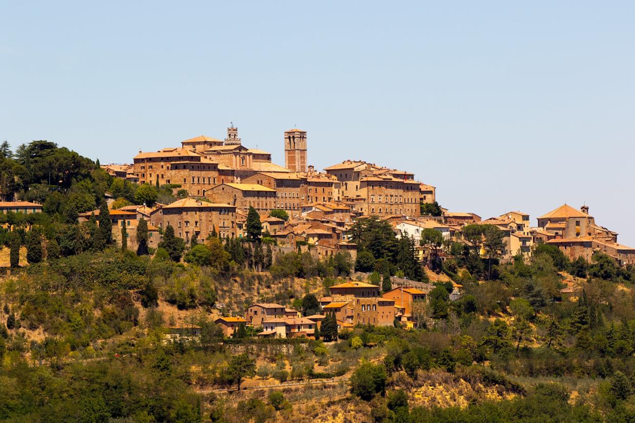 view of Montepulciano in Tuscany