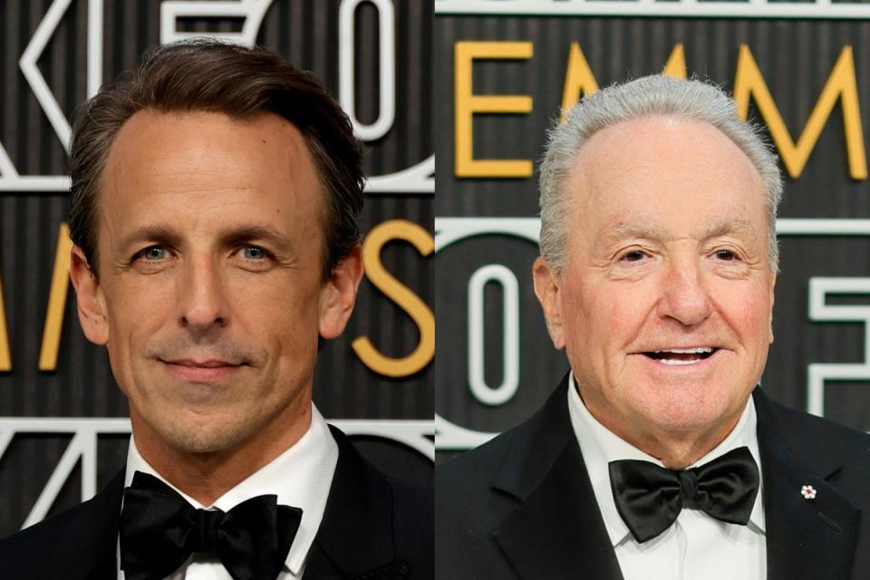 Seth Meyers and Lorne Michaels (Getty)