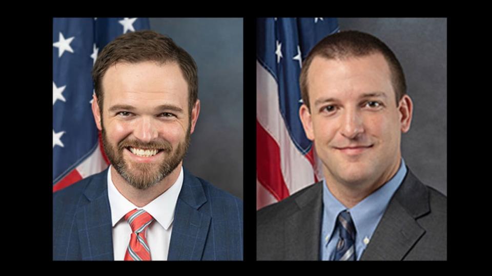 <div class="inline-image__caption"><p>Alex Andrade and Mike Beltran, co-sponsors of HB 991.</p></div> <div class="inline-image__credit">Composite by The Daily Beast/Florida House of Representatives</div>