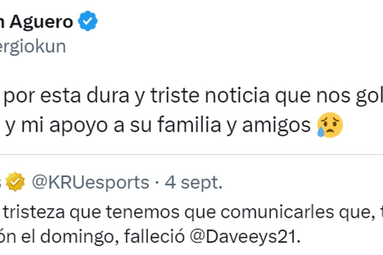 El Kun Agüero le dedicó un mensaje a la familia