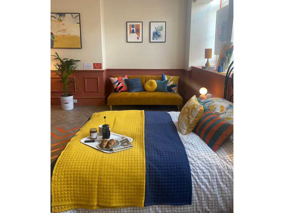 Bright colours are everywhere when it comes to bedding, sofa beds and other soft furnishingsEleanor Jones