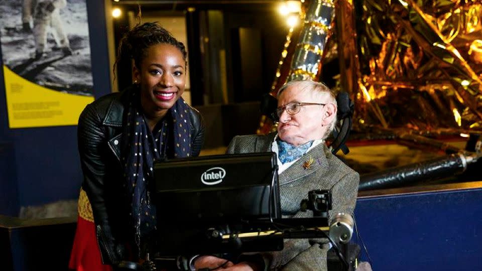 Adaeze Uyanwah and Stephen Hawking. Source: Instagram