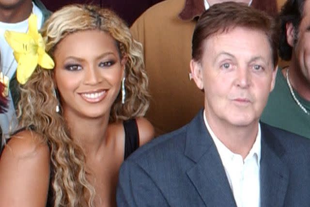 <p>Kevin Mazur/WireImage</p> Beyoncé and Paul McCartney