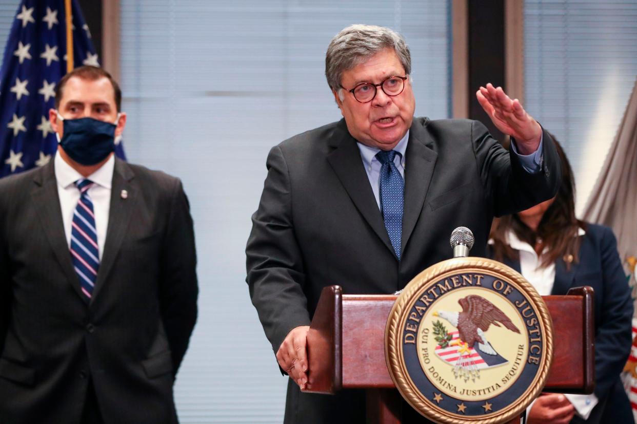 William Barr, US attorney general, compared coronavirus restrictions to 