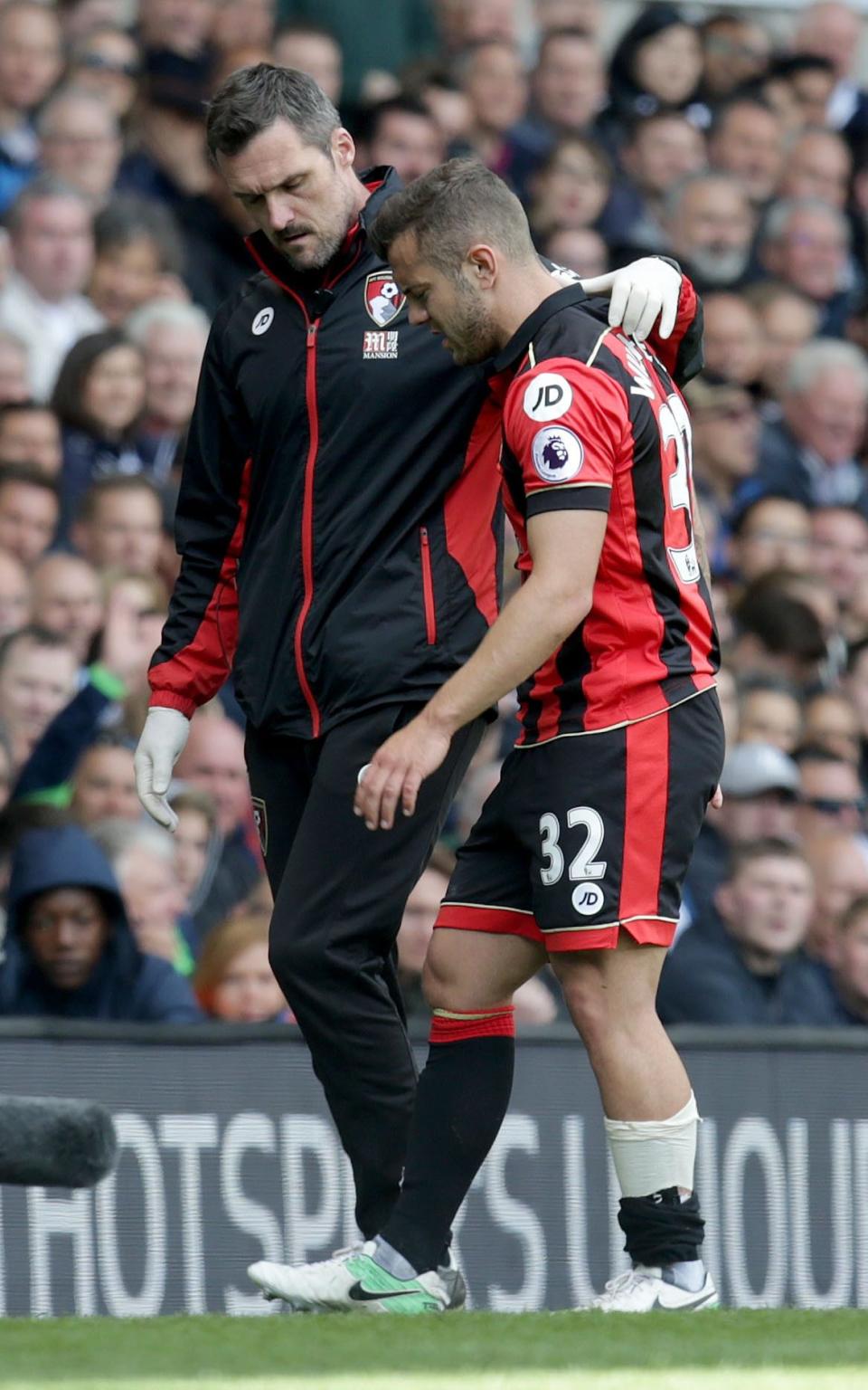 Jack Wilshere will miss rest of season in huge blow to Bournemouth as scans show fracture to lower left leg