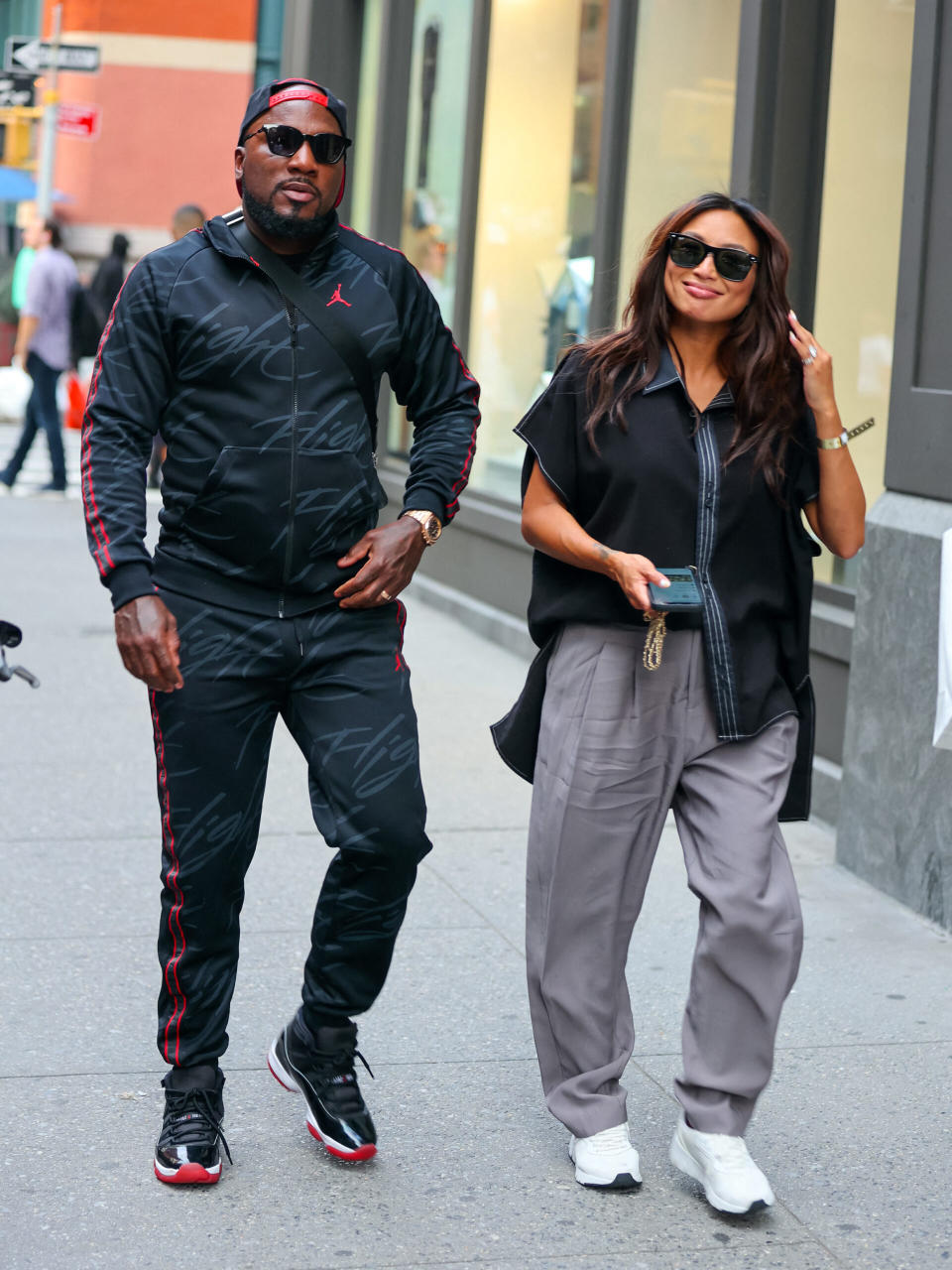 Jeannie Mai and Jeezy running errands in Downtown