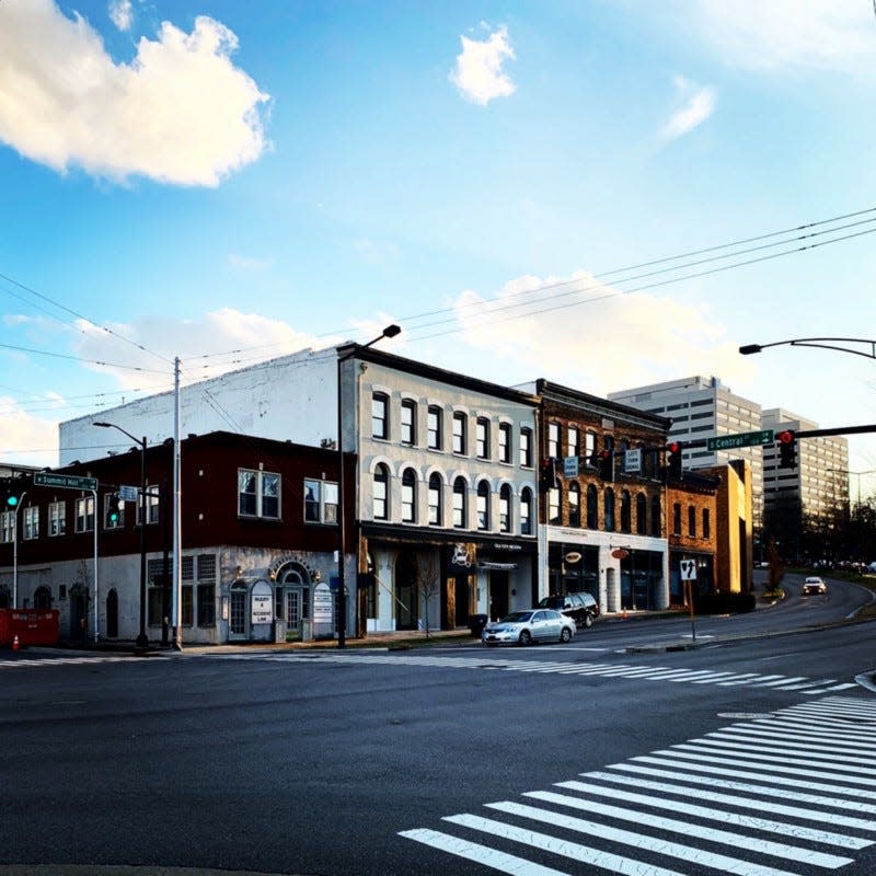 The Gem Theatre used to sit here at the intersection of Central and Summit Hill in downtown Knoxville.