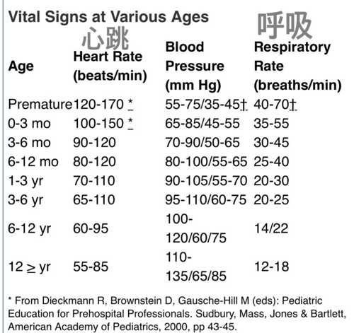心跳呼吸正常值