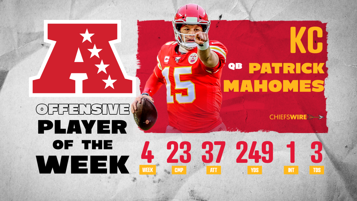 Chiefs QB Patrick Mahomes named AFC Offensive Player of the