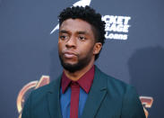 (FILE) Chadwick Boseman Dead at 43 After Battle With Colon Cancer. HOLLYWOOD, LOS ANGELES, CALIFORNIA, USA - APRIL 23: Actor Chadwick Boseman arrives at the World Premiere Of Disney And Marvel's 'Avengers: Infinity War' held at the El Capitan Theatre, Dolby Theatre and TCL Chinese Theatre IMAX on April 23, 2018 in Hollywood, Los Angeles, California, United States. (Photo by Xavier Collin/Image Press Agency/Sipa USA)