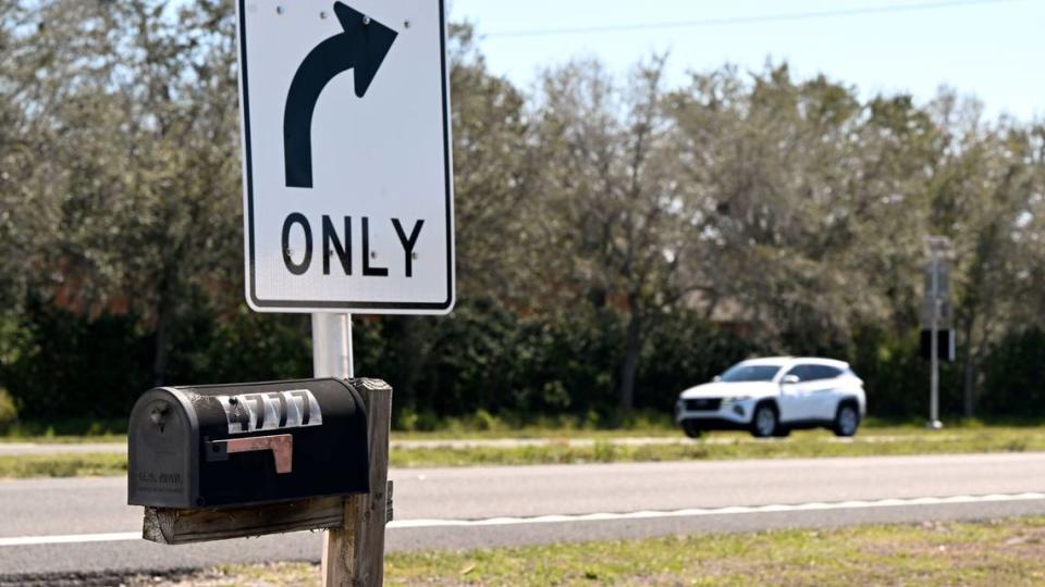 A roadside memorial sits on US 19 in Palmetto to remember Tyler Pittard and Donald Keefer who died at the site in a hit and run on Aug. 17, 2019.