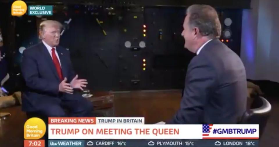 Trump told Piers Morgan he would not include the NHS in trade talks (Good Morning Britain)