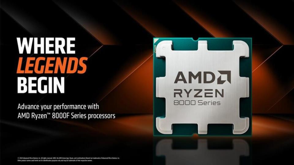 AMD Ryzen 8000 F系列處理器上市／圖：AMD提供