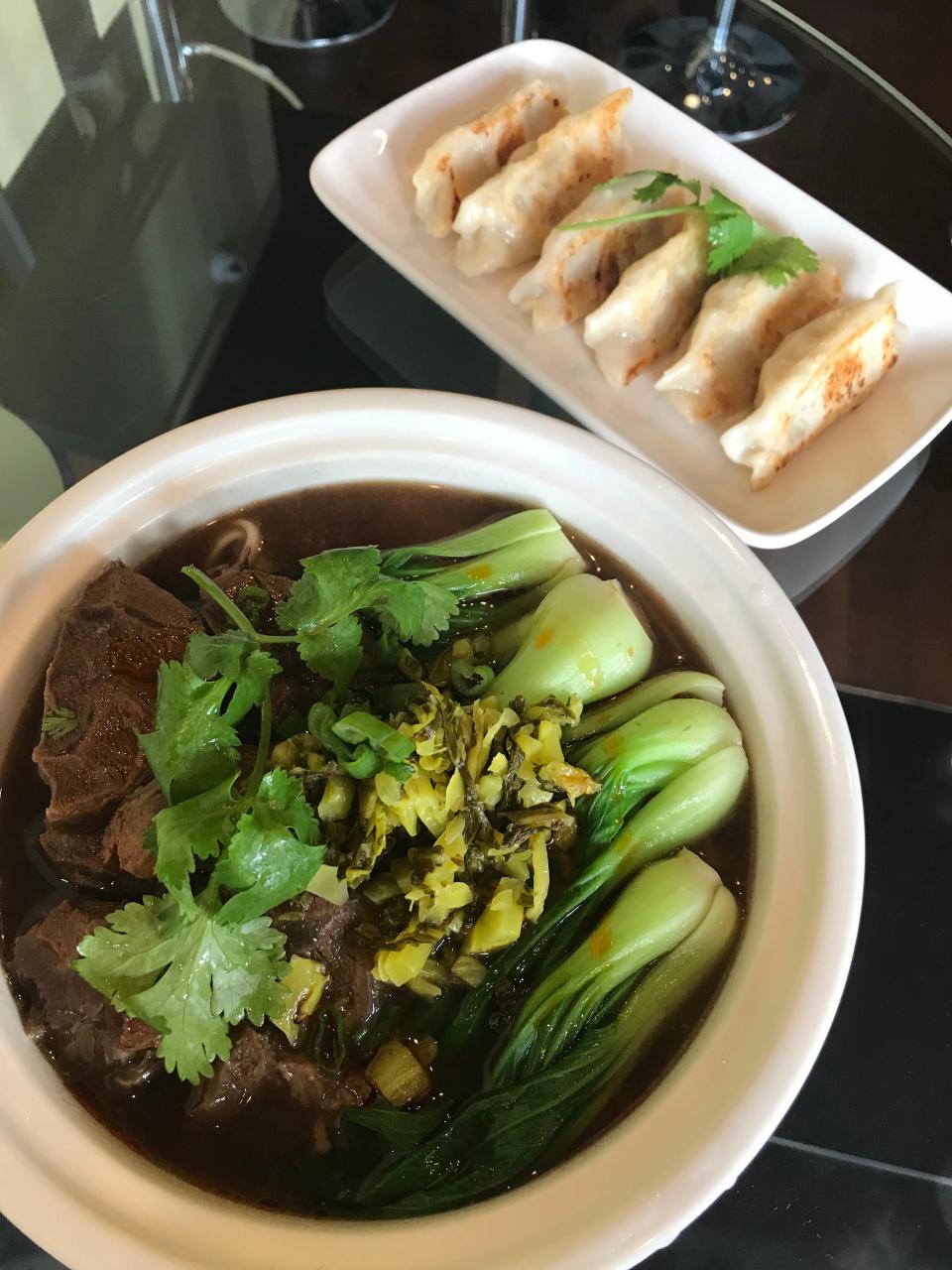 Dumplings and beef stew at Mister Chen's in Mamaroneck. Photographed Nov. 2018.