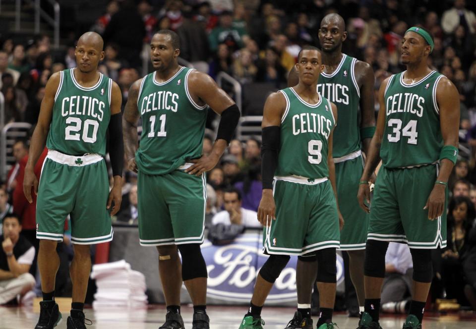 Nearly five years after his departure, Ray Allen's former Celtics teammates still have issues with the way he left Boston. (AP)