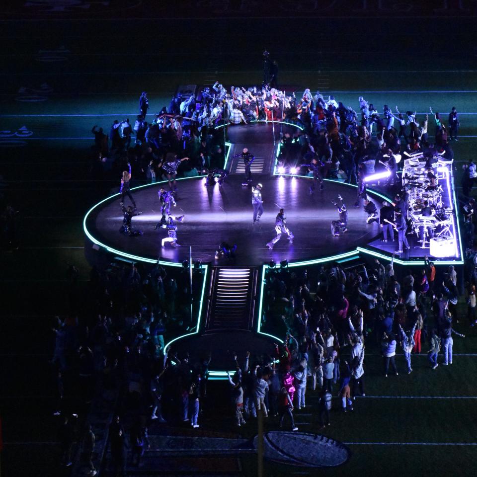The stage during the Halftime Show