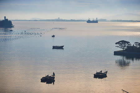 The Bay of Wonsan is seen from a hotel room in this October, 2016 photo in Wonsan, North Korea. Christian Peterson-Clausen/Handout via REUTERS