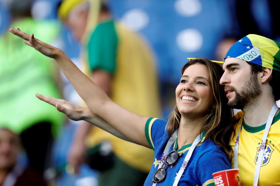 <p>Fans are seen ahead of 2018 FIFA World Cup Russia Group E match between Brazil and Switzerland at Rostov Arena in Rostov-on-Don, Russia on June 17, 2018.<br>(Photo by Gokhan Balci/Anadolu Agency/Getty Images) </p>