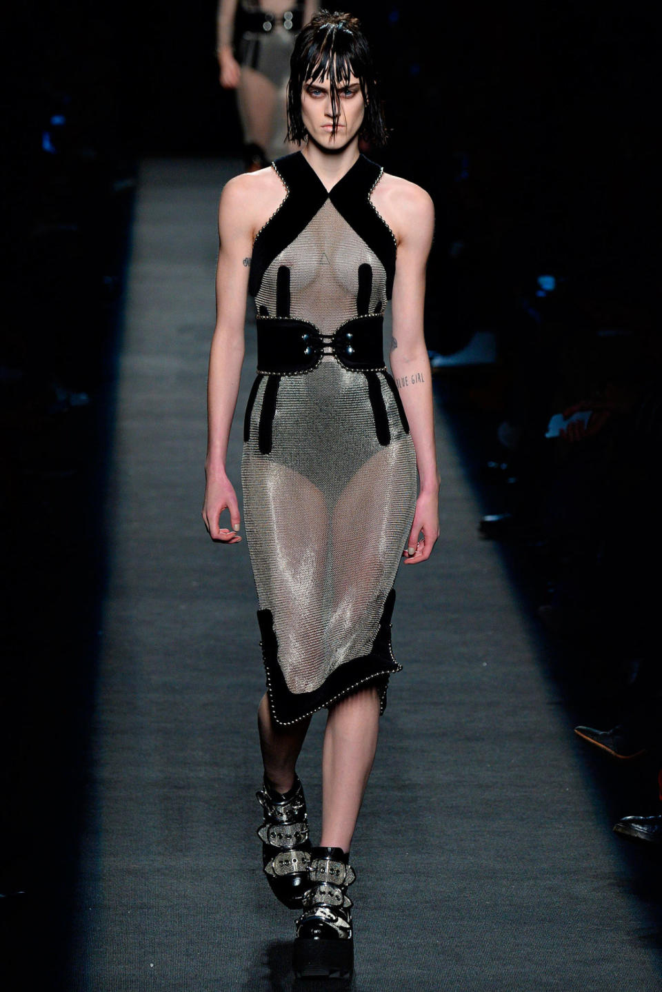 Parties happen on Mars, too! This Alexander Wang dress paired with chunky creeper boots would work in the environment.