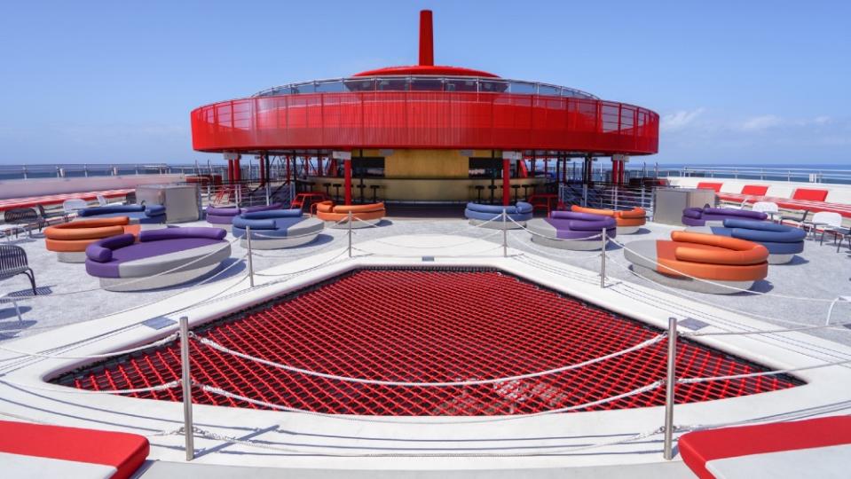 The Athletic Club and sun deck. - Credit: Courtesy Virgin Voyages