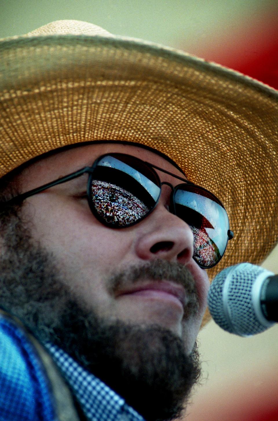 Hank Williams Jr. performs during Fan Fair at the state fairgrounds in Nashville in 1995. His latest studio album, released June 17, is "Rich White Honky Blues," from Easy Eye Sound.