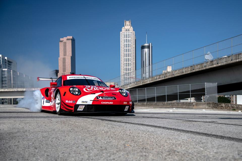 View Photos of Porsche's 911 RSR in Coke Livery