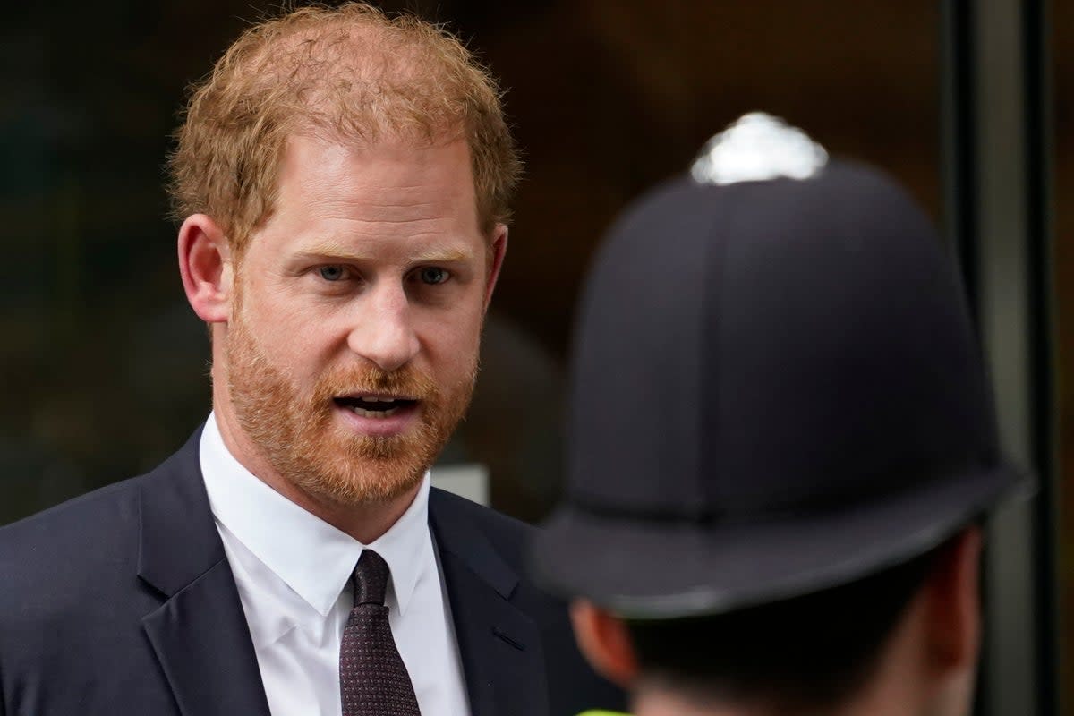 Prince Harry is challenging the government’s decision to scale back his police protection  (Copyright 2023 The Associated Press. All rights reserved)