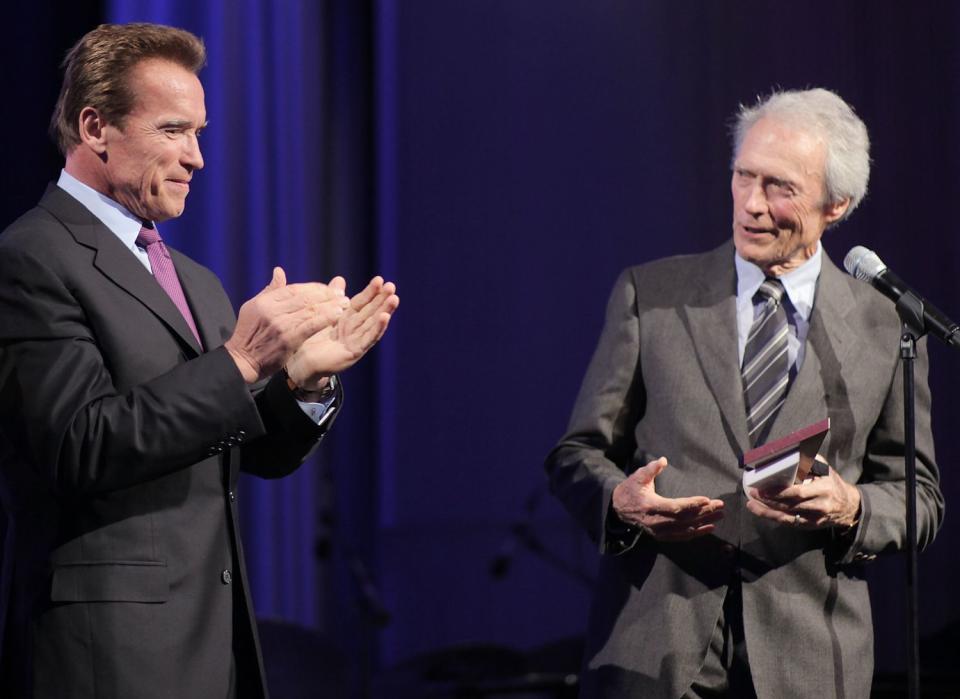 Arnold Schwarzenegger and Clint Eastwood in 2010